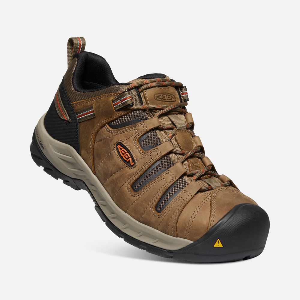 Chaussures de Travail Keen Homme Marron/Noir | Flint Ii (Steel Toe) | CSYKI-0794